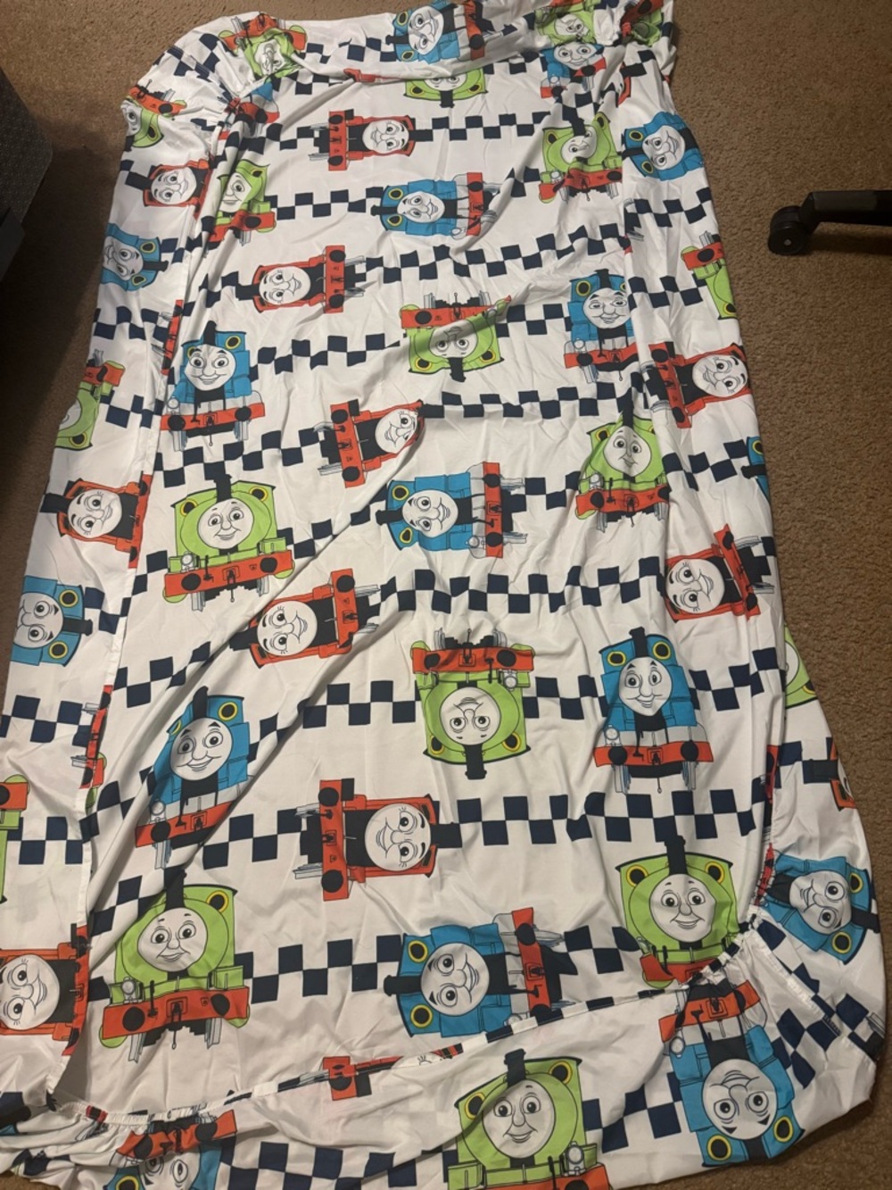 Thomas & Friends Sleep Sack with Blue, Green & Red Train Faces